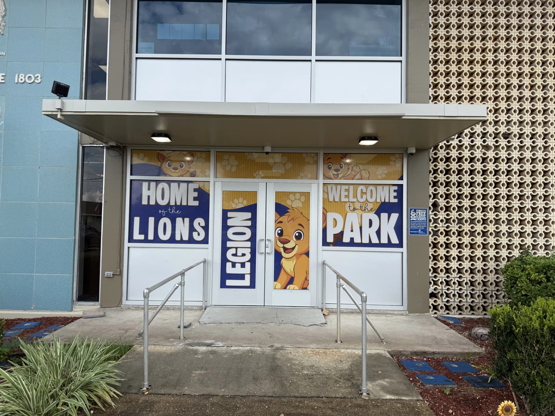 Legion Park welcome window graphics by Perfect Fitz