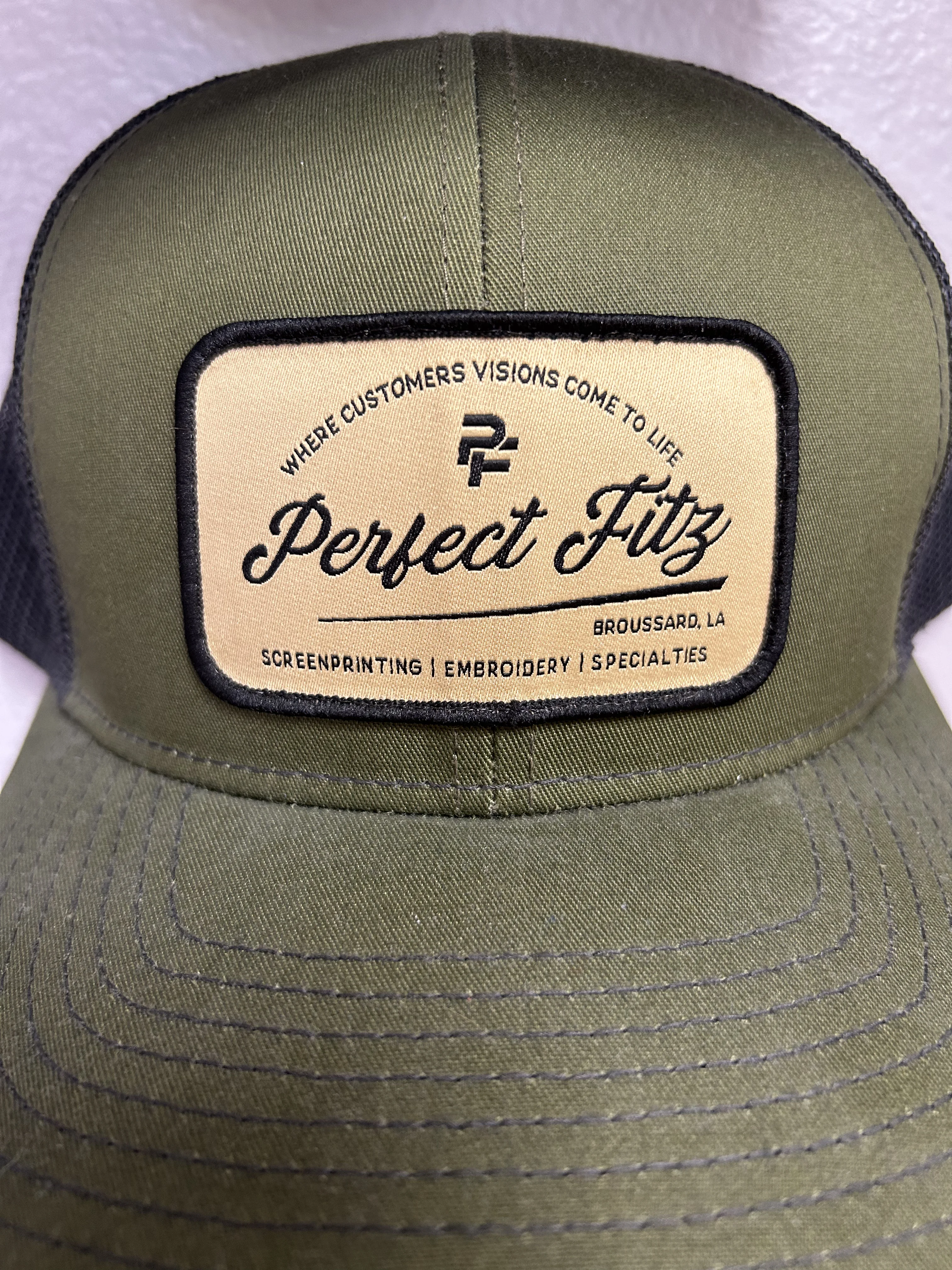 Sandy Perfect Patch Custom Patch Hats | Leather & Embroidered Patches | Broussard LA ...